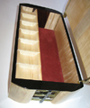 Tiger maple weekly pill organizer open view